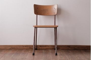 ヴィンテージ家具　イギリスビンテージ　素朴で懐かしさのあるスクールチェア(ワークチェア)(3)