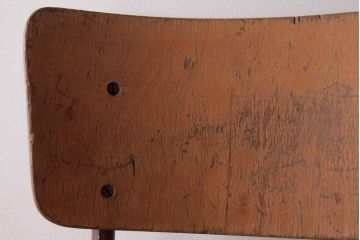 ヴィンテージ家具　イギリスビンテージ　素朴で懐かしさのあるスクールチェア(ワークチェア)(3)