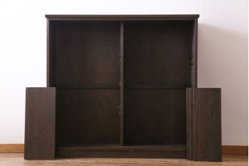 ラフジュ工房オリジナル　アンティーク建具を利用した大正ロマン香る収納棚(キャビネット、戸棚)(1)