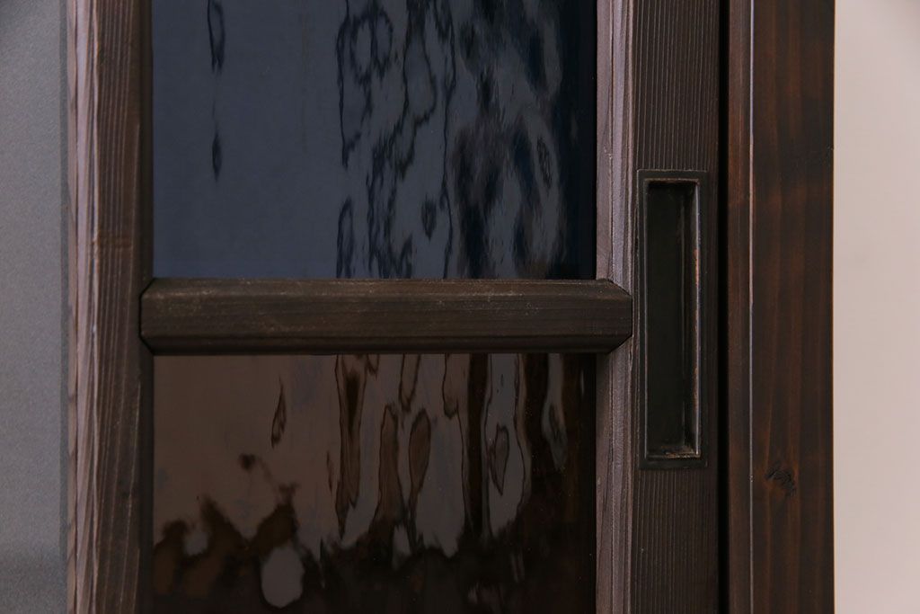 ラフジュ工房オリジナル　アンティーク建具を利用した大正ロマン香る収納棚(キャビネット、戸棚)(1)