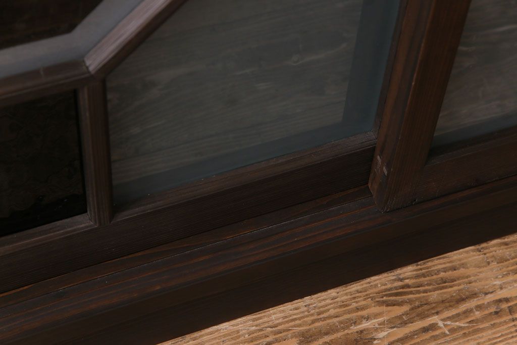 ラフジュ工房オリジナル　アンティーク建具を利用した大正ロマン香る収納棚(キャビネット、戸棚)(1)