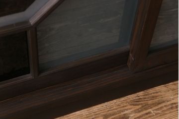 ラフジュ工房オリジナル　アンティーク建具を利用した大正ロマン香る収納棚(キャビネット、戸棚)(1)