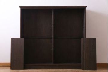 ラフジュ工房オリジナル　アンティーク建具を利用した大正ロマン香る収納棚(キャビネット、戸棚)(2)