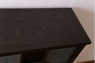 ラフジュ工房オリジナル　アンティーク建具を利用した大正ロマン香る収納棚(キャビネット、戸棚)(2)