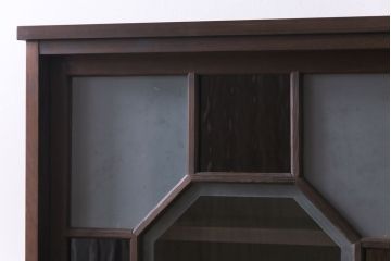 ラフジュ工房オリジナル　アンティーク建具を利用した大正ロマン香る収納棚(キャビネット、戸棚)(2)