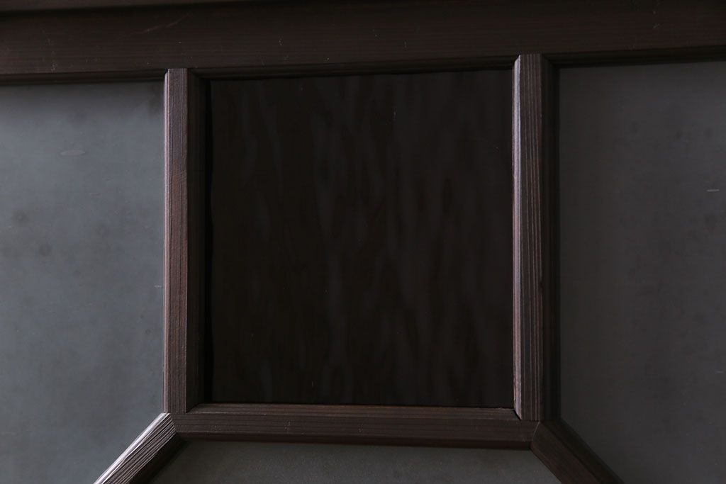 ラフジュ工房オリジナル　アンティーク建具を利用した大正ロマン香る収納棚(キャビネット、戸棚)(2)