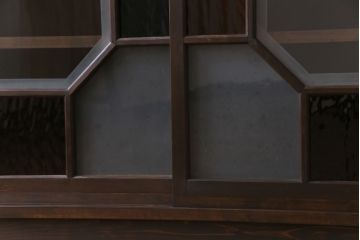 ラフジュ工房オリジナル　アンティーク建具を利用した大正ロマン香る収納棚(キャビネット、戸棚)(2)