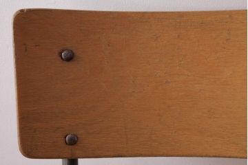 ヴィンテージ家具　イギリスビンテージ　シンプルな作りが取り入れやすいスクールチェア(ワークチェア)(3)
