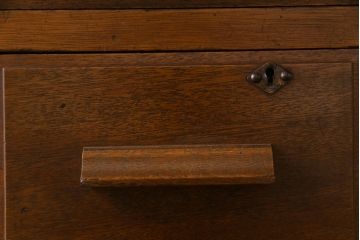 レトロ家具　昭和レトロ　温もりと懐かしさ溢れる薄型ワークデスク(片袖机、在宅ワーク、在宅用)