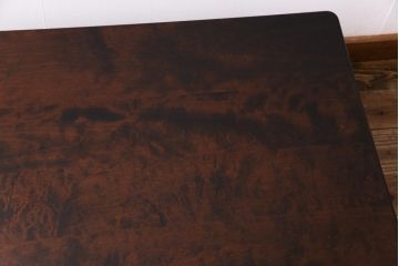 中古　北海道民芸家具　深みのある質感と作りの良さが魅力のローテーブル(座卓、リビングテーブル)(1)