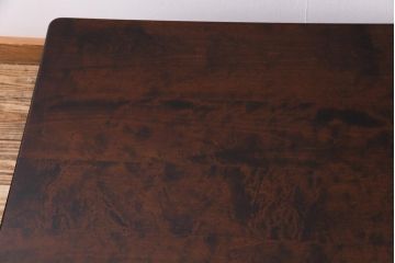 中古　北海道民芸家具　深みのある質感と作りの良さが魅力のローテーブル(座卓、リビングテーブル)(1)