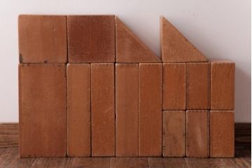 アンティーク雑貨　昭和レトロ　大きな積み木セット【マルチ/15ヶ組】(飾り台、花台、ディスプレイ雑貨)