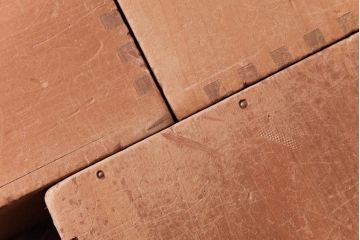 アンティーク雑貨　昭和レトロ　大きな積み木セット【四角形/11ヶ組】(飾り台、花台、ディスプレイ雑貨)