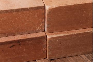 アンティーク雑貨　昭和レトロ　大きな積み木セット【四角形/11ヶ組】(飾り台、花台、ディスプレイ雑貨)