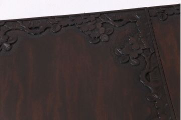 アンティーク家具　特注品　激レア!　華やかさが際立つ軽井沢彫りバタフライテーブル(エクステンションテーブル、ダイニングテーブル)