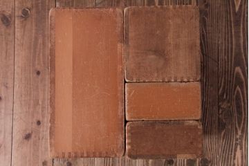 アンティーク雑貨　昭和レトロ　大きな積み木セット【四角形/10ヶ組】(飾り台、花台、ディスプレイ雑貨)