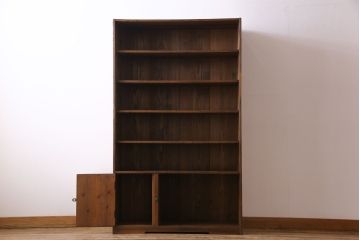 アンティーク家具　和製アンティーク　杉無垢材　素朴な木味が魅力的なオープンラック(飾り棚、本棚)
