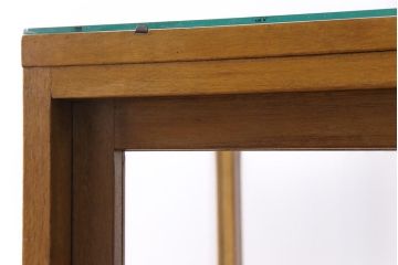 レトロ家具　昭和中期　ナラ材　レトロな雰囲気が味のあるガラスケース(陳列棚、飾り棚)