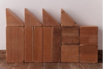 アンティーク雑貨　昭和レトロ　大きな積み木セット【マルチ/15ヶ組】(飾り台、花台、ディスプレイ雑貨)(1)