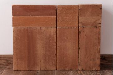 アンティーク雑貨　昭和レトロ　大きな積み木セット【四角形/7ヶ組】(飾り台、花台、ディスプレイ雑貨)