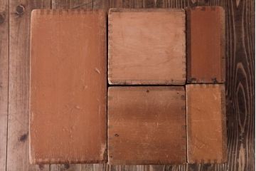 アンティーク雑貨　昭和レトロ　大きな積み木セット【四角形/7ヶ組】(飾り台、花台、ディスプレイ雑貨)