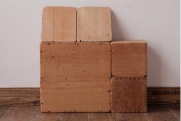 アンティーク雑貨　昭和レトロ　大きな積み木セット【マルチ/11ヶ組】(飾り台、花台、ディスプレイ雑貨)(1)