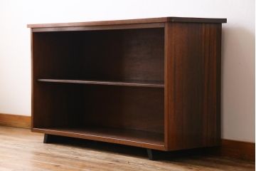 レトロ家具　昭和中期　レトロシックな雰囲気漂うローボード(収納棚、飾り棚)