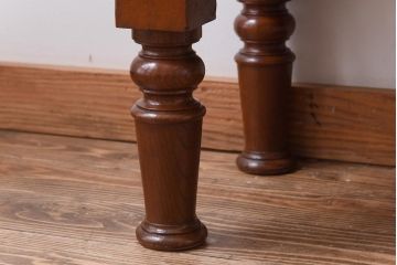 アンティーク家具　和製アンティーク　栓材　大正ロマンの雰囲気溢れるクッションベンチ(長椅子)