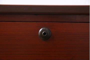 アンティーク家具　昭和初期　ヒノキ材　脚付リメイク　情緒あふれる箪笥リビングボード(チェスト、衣装箪笥)