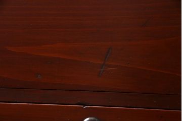 アンティーク家具　昭和初期　ヒノキ材　脚付リメイク　情緒あふれる箪笥リビングボード(チェスト、衣装箪笥)