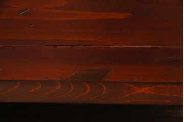 アンティーク家具　昭和初期　ヒノキ材　脚付リメイク　情緒あふれる箪笥リビングボード(チェスト、衣装箪笥)