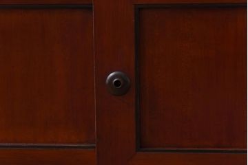 アンティーク家具　昭和初期　ヒノキ材　和の趣き溢れる上品な箪笥ローボード(収納棚、引き出し、リビングボード)