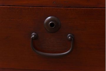 アンティーク家具　昭和初期　ヒノキ材　和の趣き溢れる上品な箪笥ローボード(収納棚、引き出し、リビングボード)