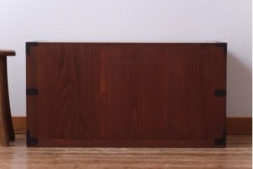 アンティーク家具　昭和初期　ヒノキ材　和の趣き溢れる上品な箪笥ローボード(収納棚、引き出し、リビングボード)