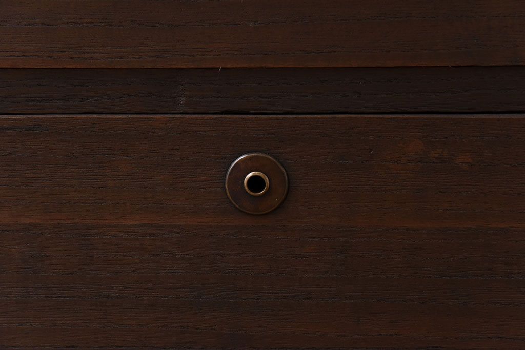 レトロ家具　昭和中期　桐材　レトロで素朴な箪笥ローチェスト(衣装箪笥、引き出し、桐箪笥、桐たんす)(2)
