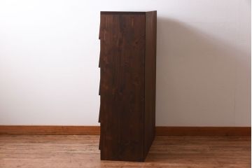 アンティーク家具　リメイク品　前面松材　古材の風合いが味わい深いパタパタ扉のキャビネット(戸棚、下駄箱、収納棚)