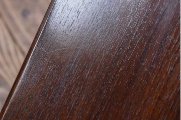 中古　大阪唐木指物　カリン材　つややかな漆塗りと品のよい装飾の座卓(ローテーブル、花梨材)(定価約90万円)