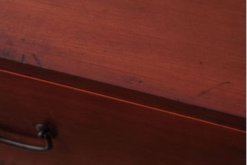 アンティーク家具　昭和初期　ヒノキ材　上品な雰囲気あふれる箪笥ローボード(チェスト、リビングボード、衣装箪笥)