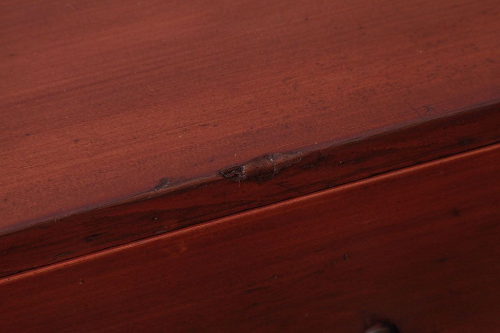 アンティーク家具　昭和初期　ヒノキ材　上品な雰囲気あふれる箪笥ローボード(チェスト、リビングボード、衣装箪笥)