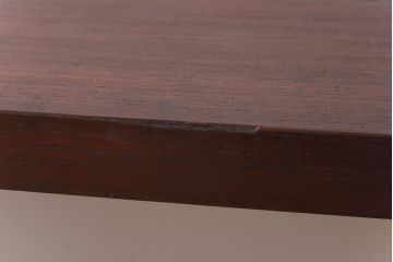 和製アンティーク　ケヤキ材一枚板　すっきりとした佇まいのリメイク鉄脚ベンチ(板座チェア、椅子)