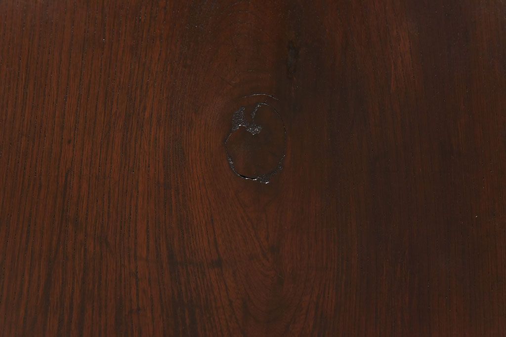 和製アンティーク　リメイク　ケヤキ材一枚板　味のある座面が魅力の鉄脚ベンチ(板座チェア、椅子)