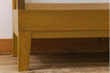 レトロ家具　昭和中期　ナラ材　レトロであたたかみのある雰囲気のガラスケース(陳列棚、飾り棚)