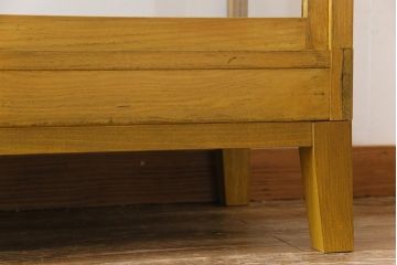 レトロ家具　昭和中期　ナラ材　レトロであたたかみのある雰囲気のガラスケース(陳列棚、飾り棚)