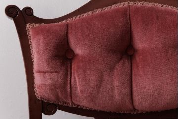 アンティーク家具　フランスアンティーク　マホガニー材　チッペンデール様式　優雅な佇まいのアームチェア(1人掛けソファ)