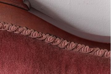 アンティーク家具　フランスアンティーク　マホガニー材　チッペンデール様式　優雅な佇まいのアームチェア(1人掛けソファ)