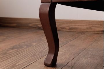 アンティーク家具　フランスアンティーク　マホガニー材　チッペンデール様式　優雅な佇まいのアームチェア(1人掛けソファ)