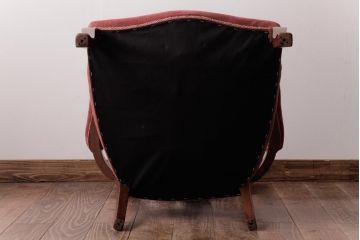 アンティーク家具　フランスアンティーク　マホガニー材　チッペンデール様式　優雅な佇まいのアームチェア(1人掛けソファ)