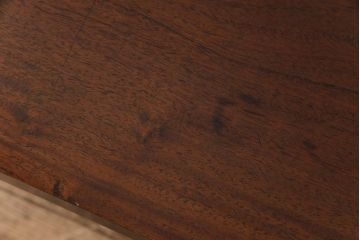 アンティーク家具　昭和中期　楠木材一枚板　シンプルなデザインが取り入れやすい鉄脚テーブル(サイドテーブル、ローテーブル、ベンチ)