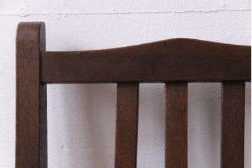 アンティーク家具　和製アンティーク　ナラ材　シックな雰囲気漂うクッションチェア(ダイニングチェア)