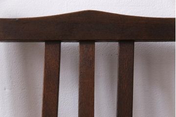 アンティーク家具　和製アンティーク　ナラ材　シックな雰囲気漂うクッションチェア(ダイニングチェア)